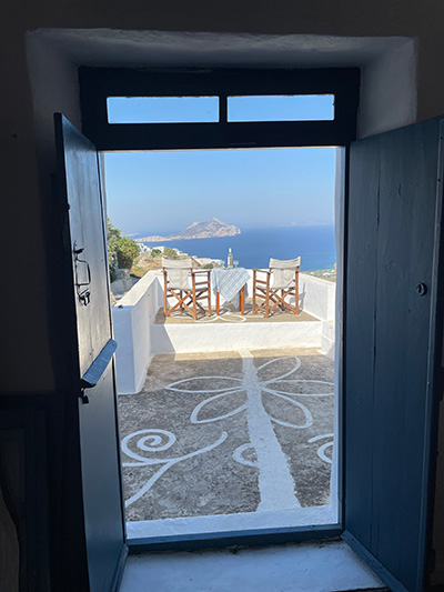 The View from the terrace of Carolina's house on Amorgos
